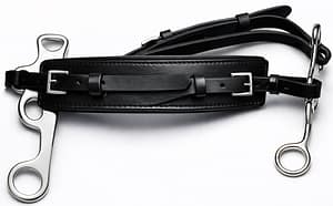 Hackamore with Straight Shanks SS Black Leather