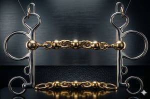 Pelham Bit SS with Brass Waterford Mouth