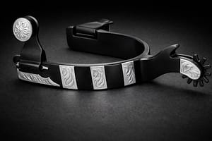 Dull Blak Vintage Show Spurs with SS Rowel