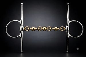 Full Cheek Snaffle Bit SS with Brass Water-Ford Mouth