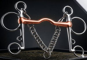 Pelham Bit SS, Copper Mullen Mouth and SS Curb Chain