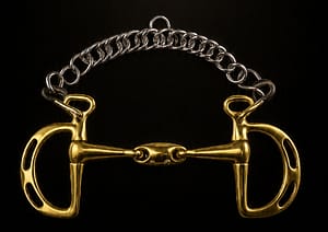 Kimberwick Bit Brass with Solid Double Jointed Lozenge Mouth