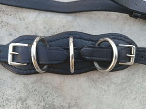 Cavemore Nose band Leather 3 solid SS rings At Nose-band