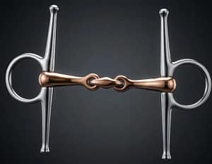 Full Cheek Snaffle Bit SS, Double Jointed Mouth with Copper Lozenge