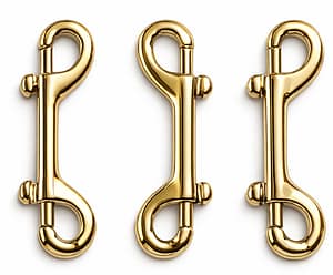 Heavy-Duty Brass Double Ended Snap Hook. Durable and Multi-Purpose