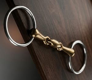 Loose Ring Snaffle Bit SS, Solid Brass Double Jointed Mouth with Lozenge