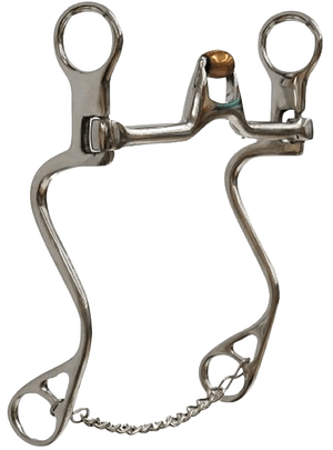 Spade Curb SS Bit High Port & Copper Roller