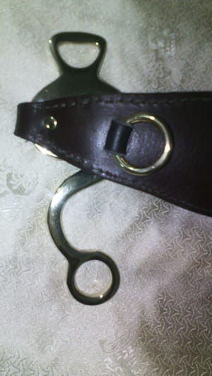 Escuela hackamore/ Cavemore with brass shanks