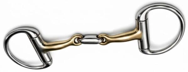 Egg-Butt Bit SS, Double Jointed Brass Mouth with SS Lozenge