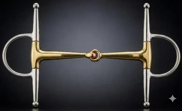 Full Cheek Snaffle Bit SS with Single Jointed Brass Mouth