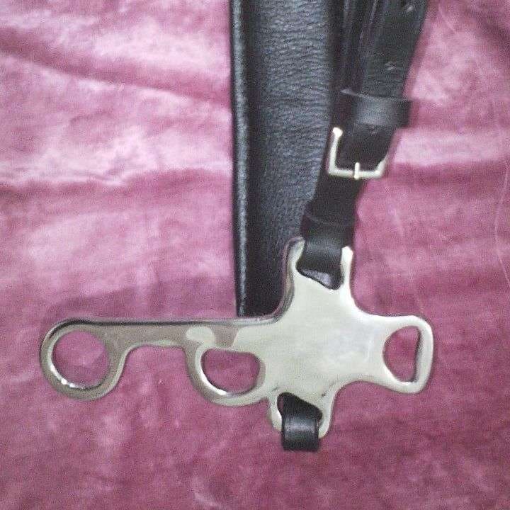 Hackamore with Straight Shanks SS Black Leather - Image 3