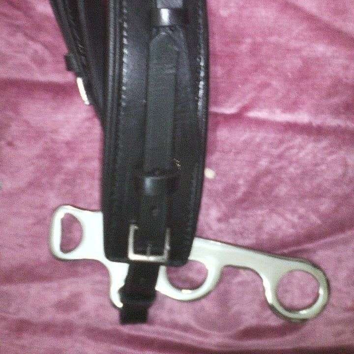 Hackamore with Straight Shanks SS Black Leather - Image 5