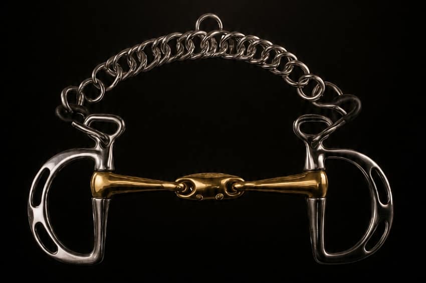 Kimberwick Bit SS with Double Jointed Solid Brass Lozenge Mouth